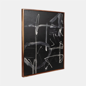 Obra Contemporánea Pintada a Mano negro
