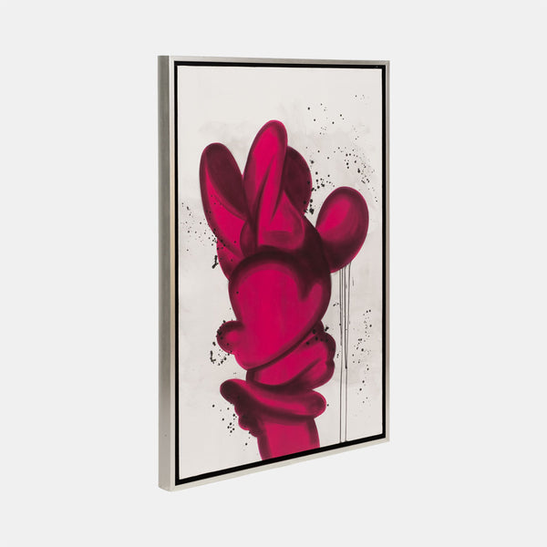 Mouse pintado a mano, rosa