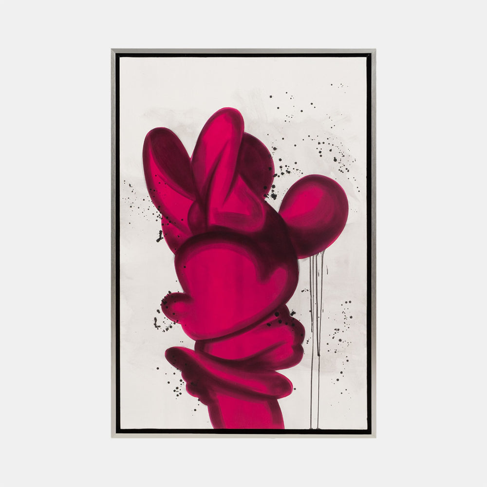Mouse pintado a mano, rosa