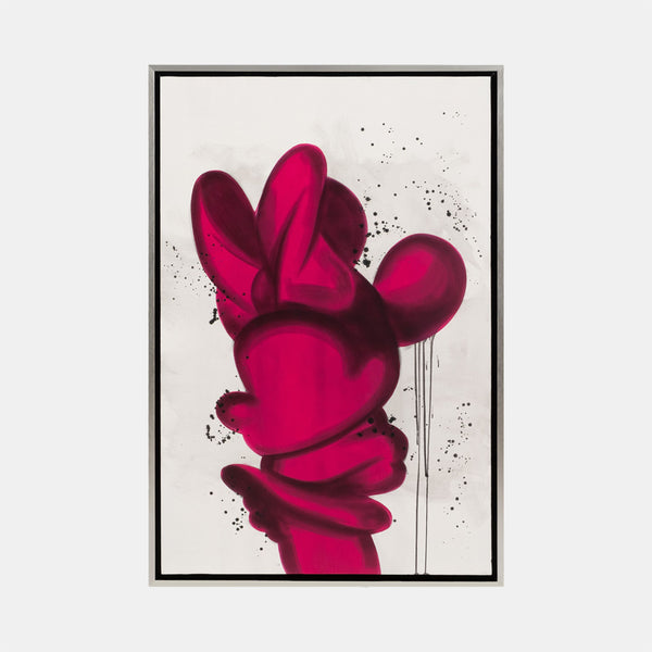 Mouse pintado a mano, rosa