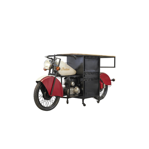 Bar Decorativo Estilo Motocicleta Vintage con Capacidad para 10 Botellas