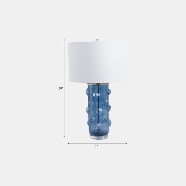 Lámpara de mesa Glass Bubbles azul de vidrio – 29"