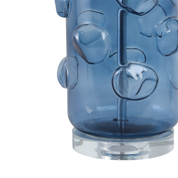 Lámpara de mesa Glass Bubbles azul de vidrio – 29"