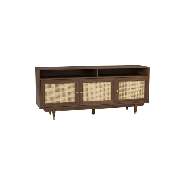 Sideboard Royston 1.8M en roble malayo y ratán natural