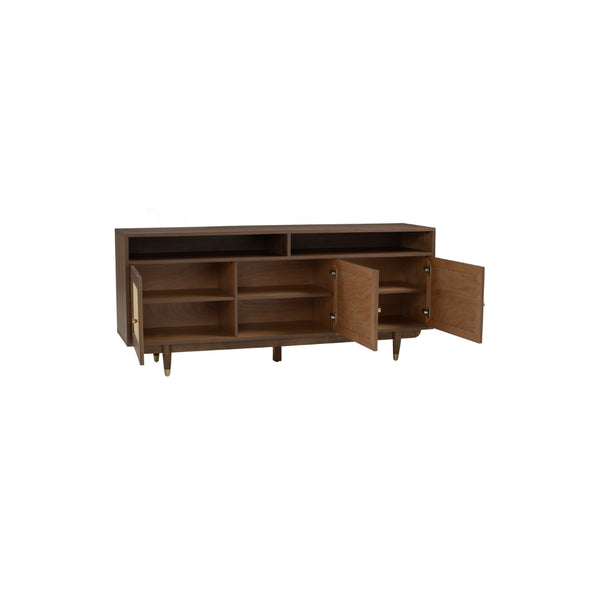 Sideboard Royston 1.8M en roble malayo y ratán natural