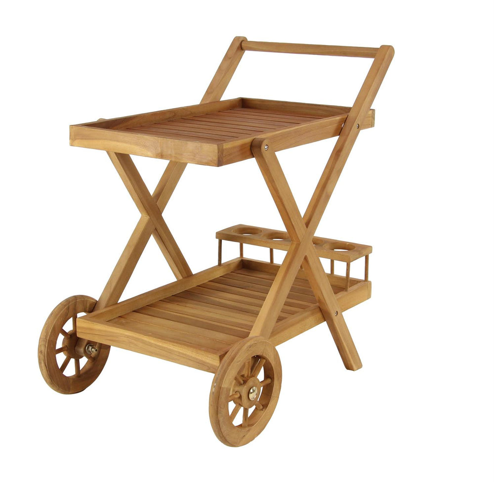Carrito de bar con ruedas y asa