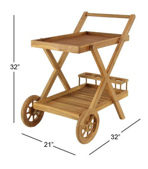 Carrito de bar con ruedas y asa
