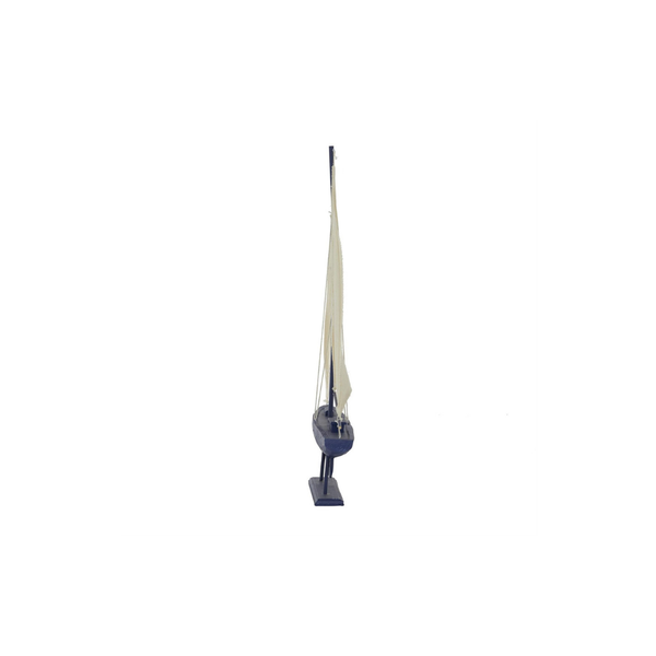 Velero Decorativo de Madera Azul Oscuro