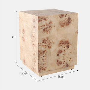 Mesa auxiliar Burl Wood Block