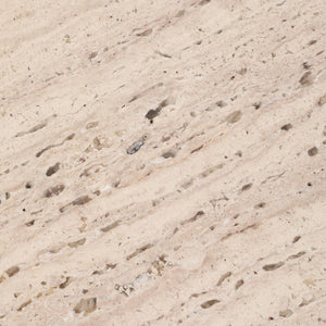 Mesa auxiliar Grenoble de madera y travertino — 25″ / Accent Table