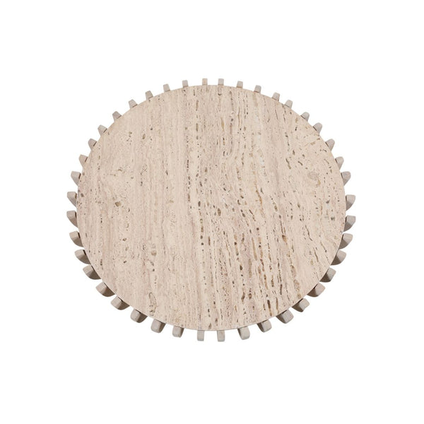 Mesa de centro Grenoble de madera y travertino