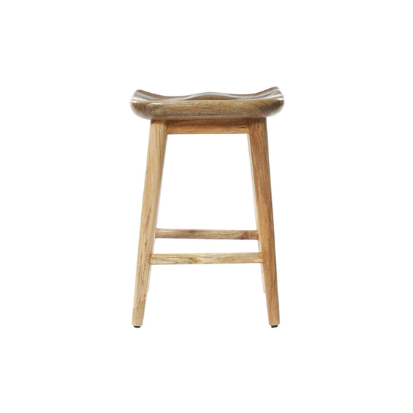 Taburete de Bar de Madera con Reposapiés