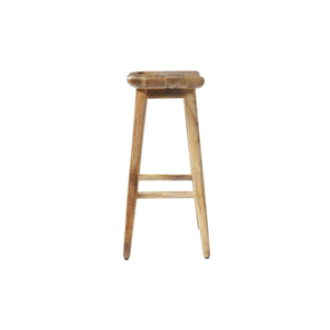Taburete de Bar de Madera con Reposapiés