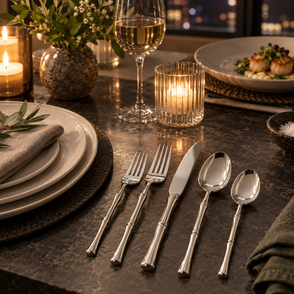 18/10 Rattan 20 PC Place Set