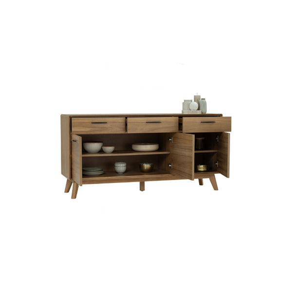 Credenza Toronto 1.6M en walnut Tennessee y acacia