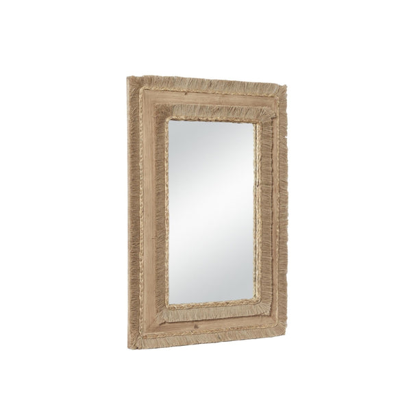 Espejo mural de madera marrón Natural Grain 26″ × 36″