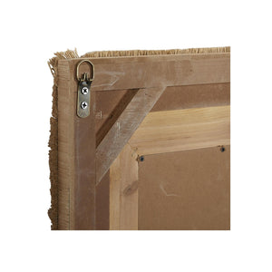 Espejo mural de madera marrón Natural Grain 26″ × 36″