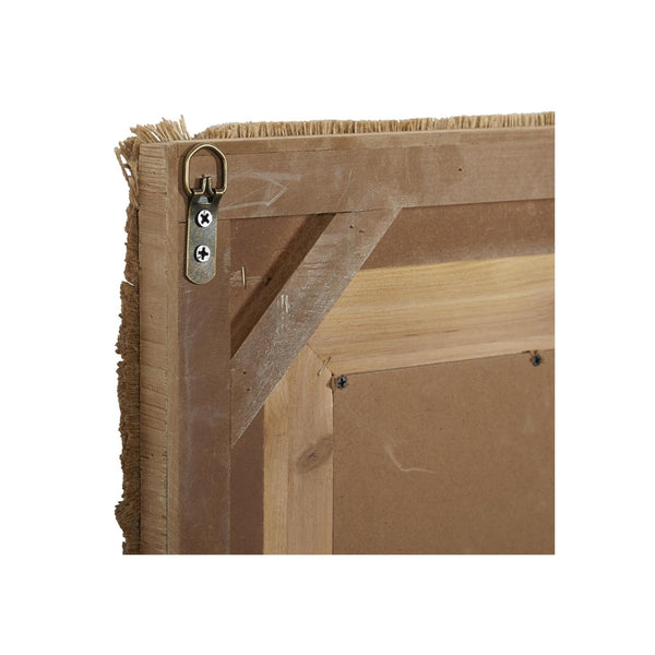 Espejo mural de madera marrón Natural Grain 26″ × 36″