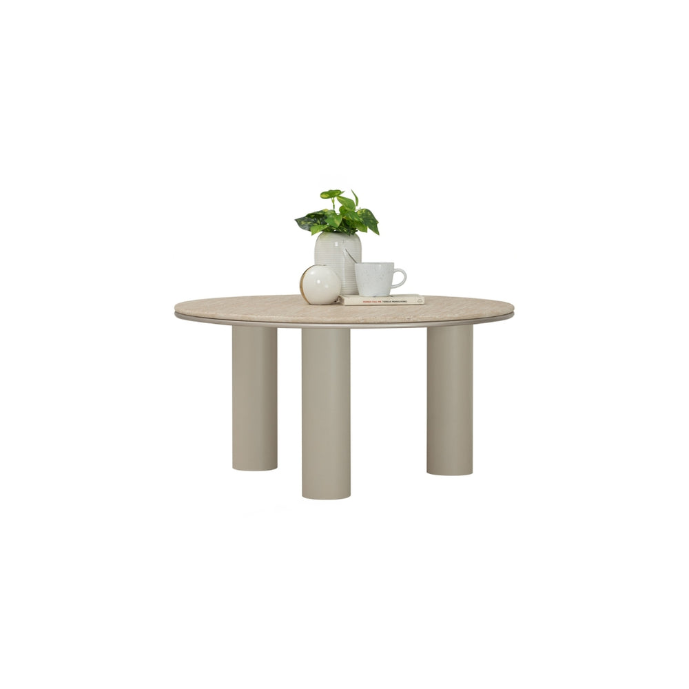 Mesa de centro Hiri redonda en roble malayo