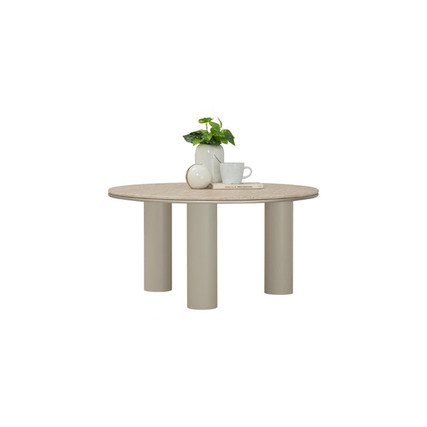 Mesa de centro Hiri redonda en roble malayo