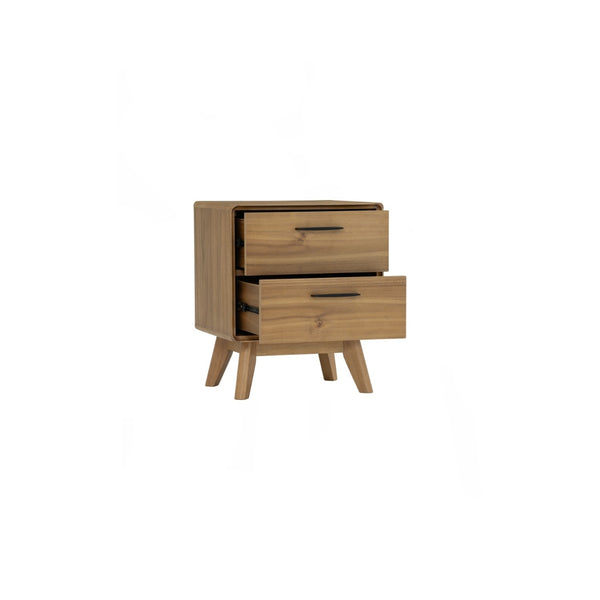 Mesa de noche Toronto con 2 gavetas en walnut Tennessee