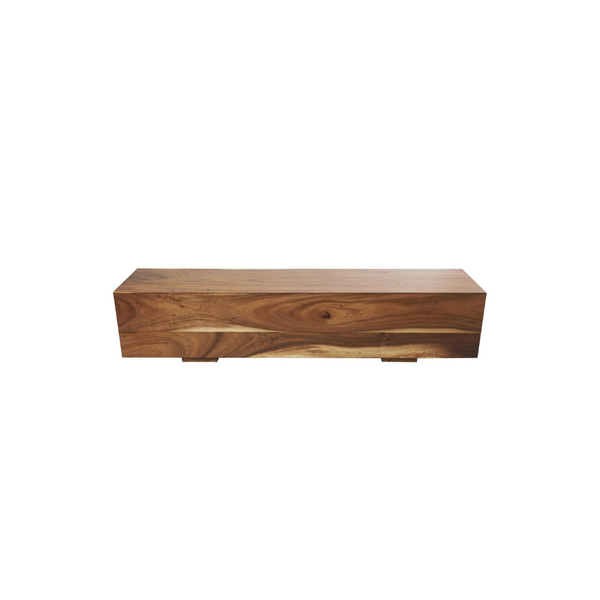 Banco de Madera Maciza con Base Elevada