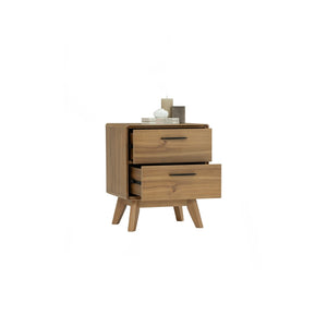 Mesa de noche Toronto con 2 gavetas en walnut Tennessee
