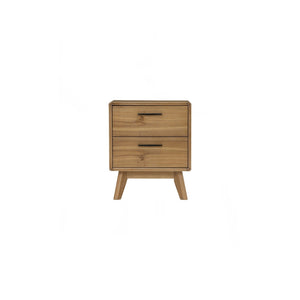 Mesa de noche Toronto con 2 gavetas en walnut Tennessee