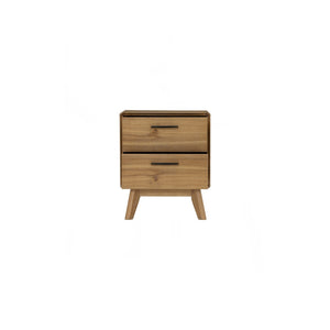Mesa de noche Toronto con 2 gavetas en walnut Tennessee