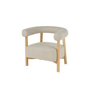 Butaca decorativa curva tapizada estilo orgánico moderno