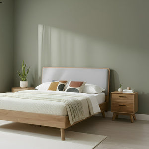 Mesa de noche Toronto con 2 gavetas en walnut Tennessee