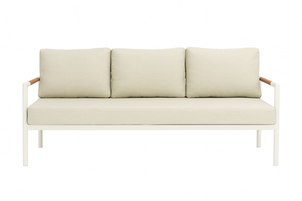 Sofá Moderno de Exterior con Brazos en Madera