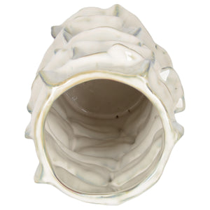Jarrón blanco pequeño Leoben de 13"