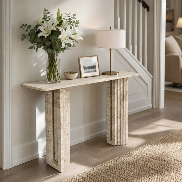 Mesa Consola Canapé Travertine