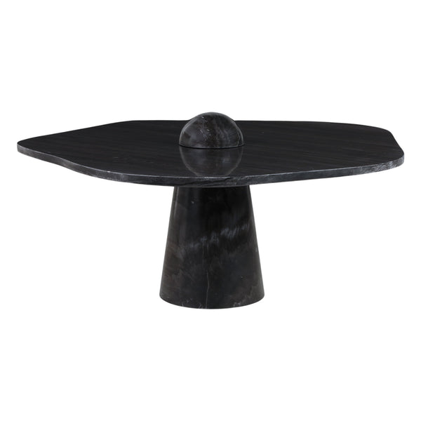 Mesa de centro de marmol Apolline de 36" con perola negra