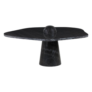 Mesa de centro de marmol Apolline de 36" con perola negra
