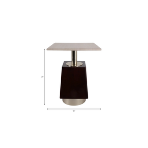 Mesa Auxiliar de Madera y Mármol Navine