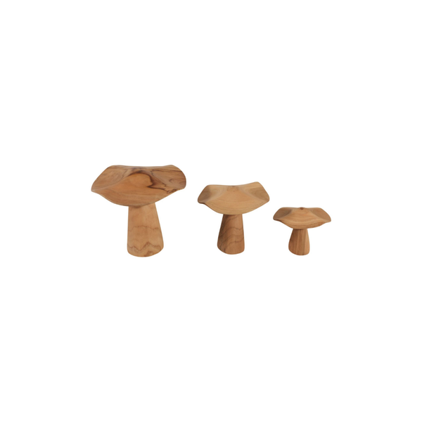 S/3 Adornos mushroom