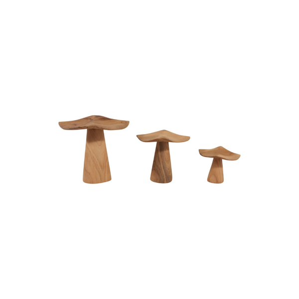 S/3 Adornos mushroom
