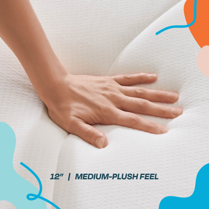 Colchón híbrido de espuma viscoelástica Full de 12"