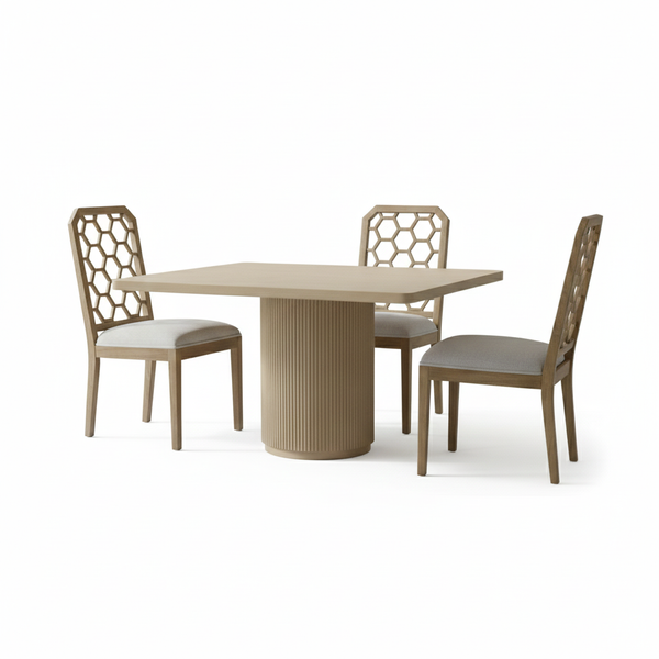 Juego de Comedor Redondo Kraton con 6 Sillas Ceylon