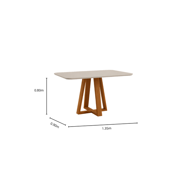 Mesa Lectus 1.35X0.90 (con Vidrio)