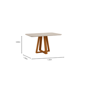 Mesa Lectus 1.35X1.35 (con Vidrio)