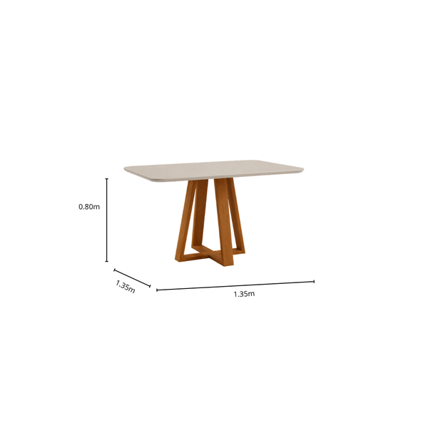 Mesa Lectus 1.35X1.35 (con Vidrio)