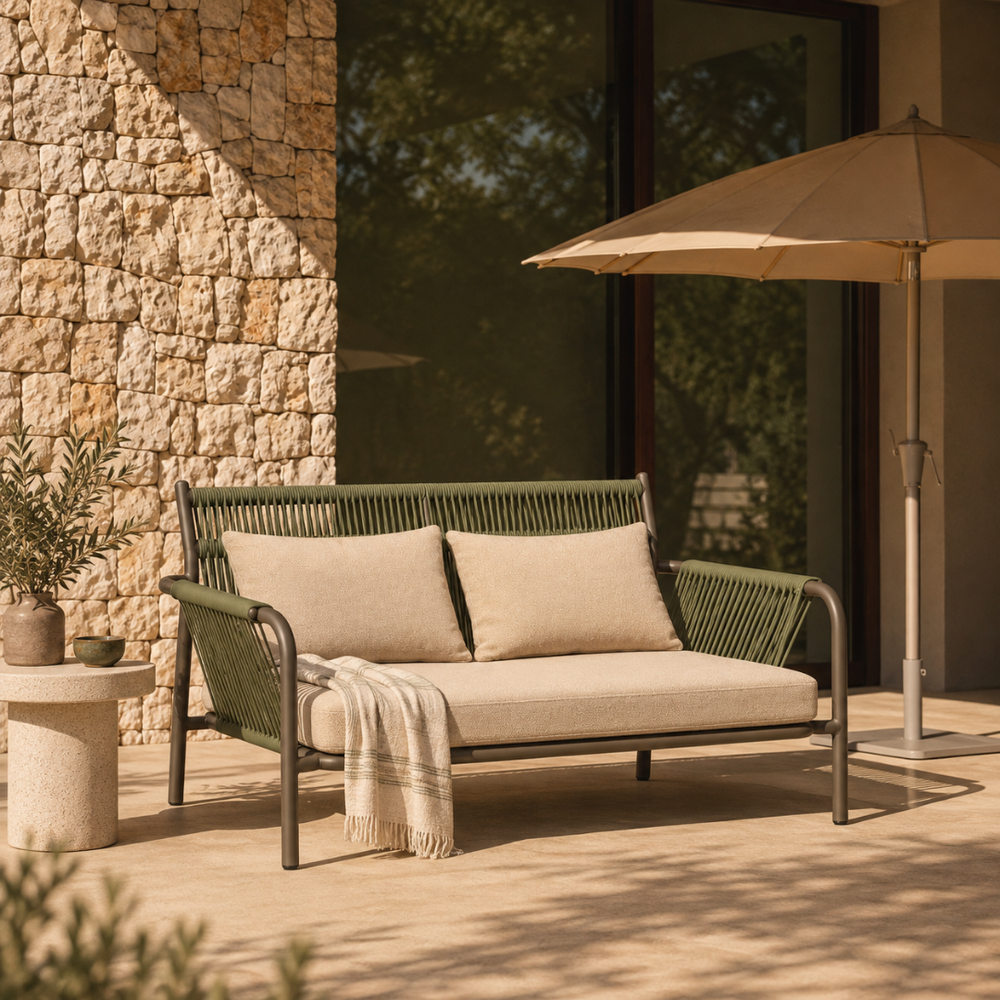 Avril Double-seat Sofa B (Silver Brown)