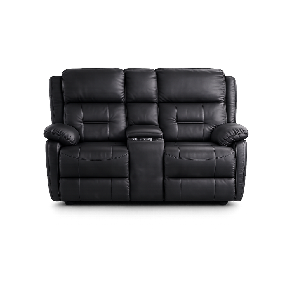 Sofá Reclinable Manual Color Negro