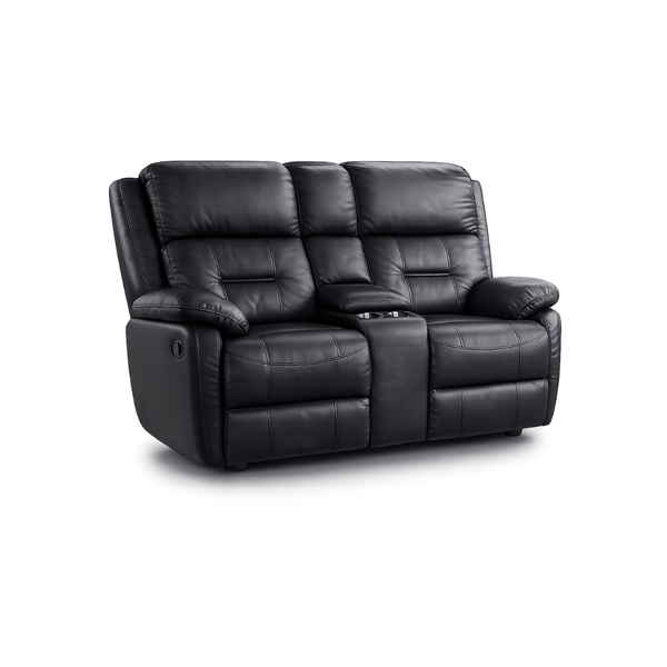 Sofá Reclinable Manual Color Negro
