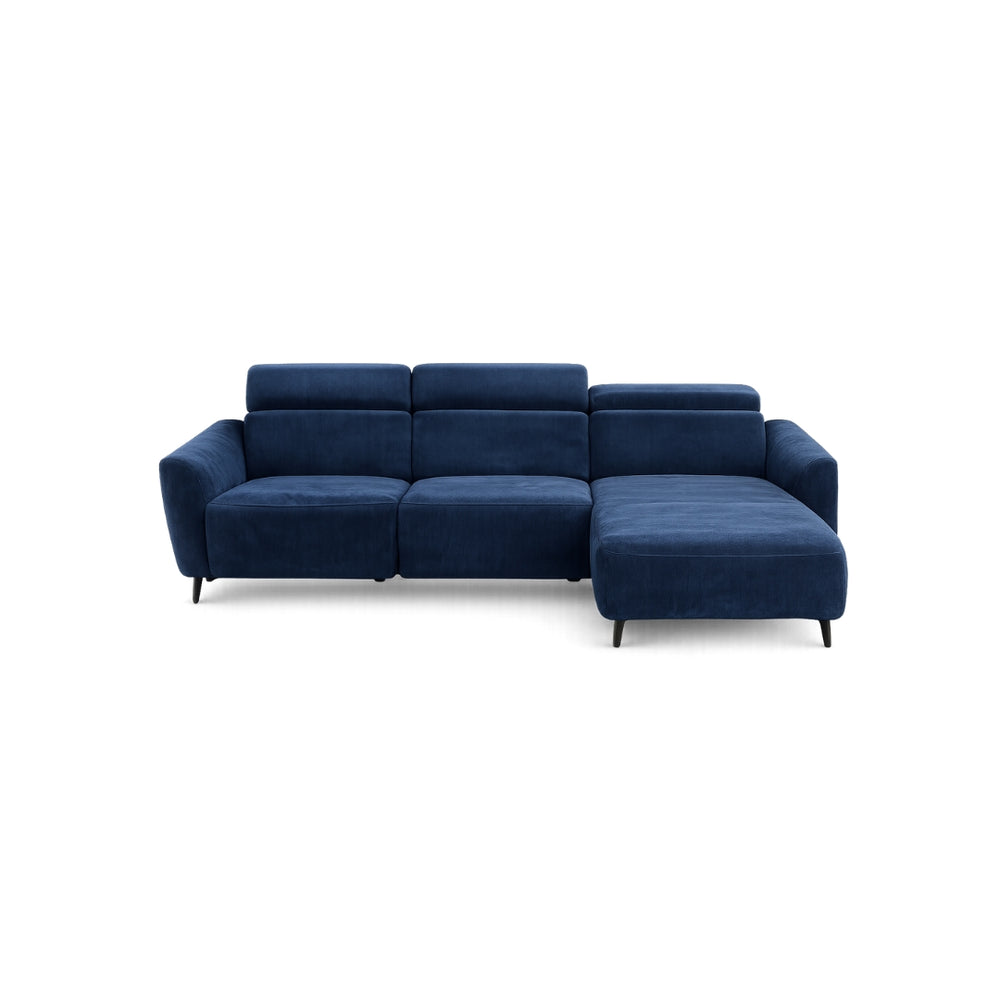 Sofá Chaise Longue Eléctrico de Tela Azul Oscuro
