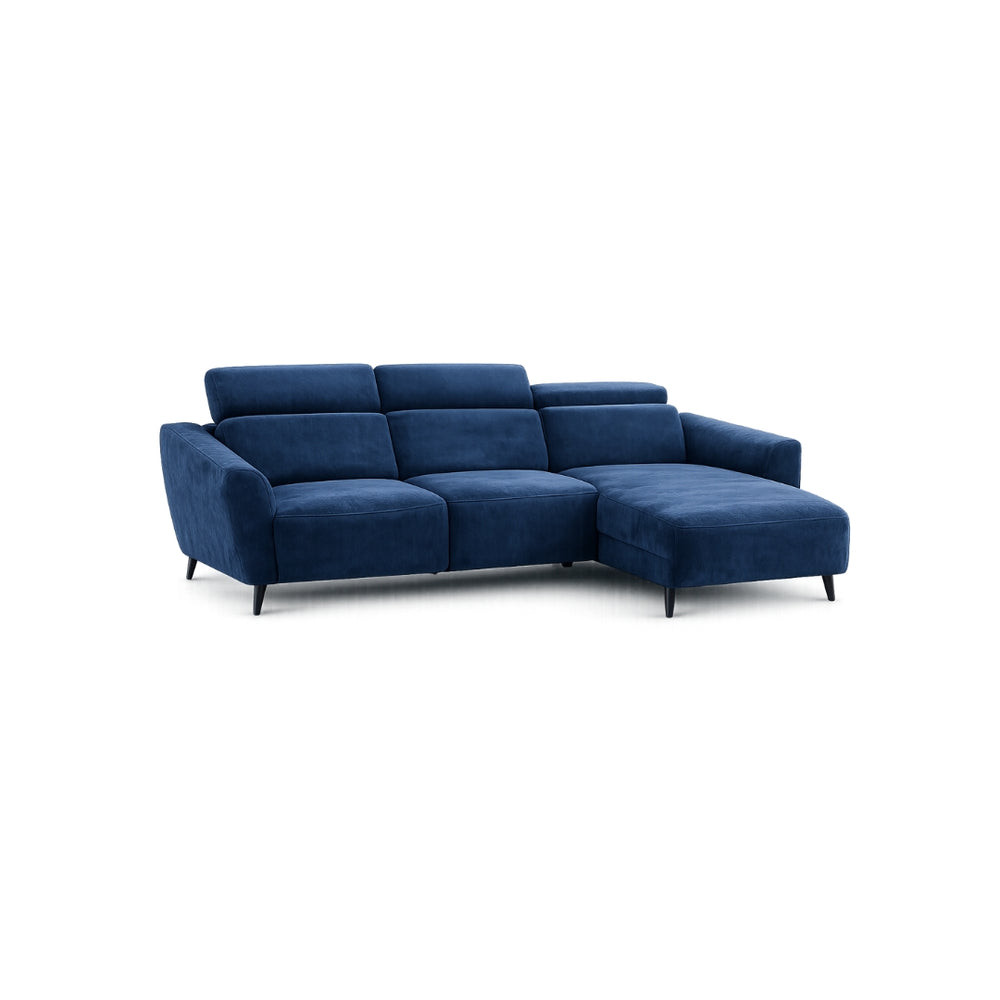 Sofá Chaise Longue Eléctrico de Tela Azul Oscuro