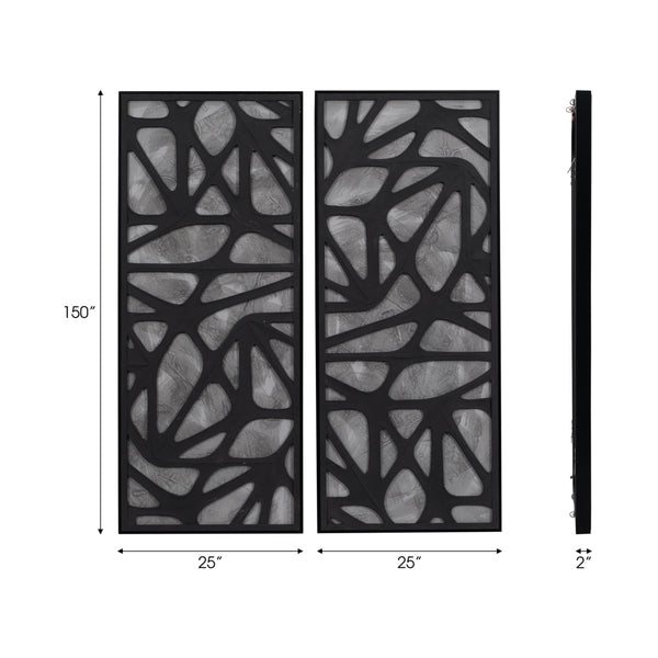 Set de 2 Paneles de Arte Mural Dimensional Ventre